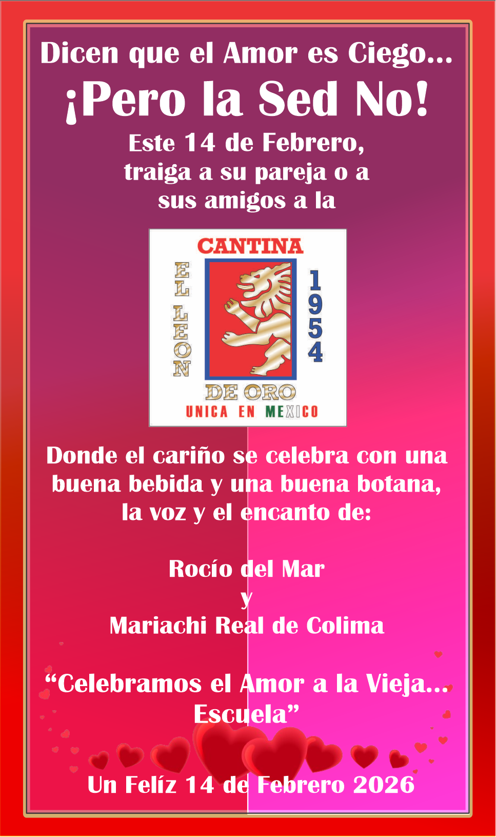 cantina el leon de oro 14 de febrero